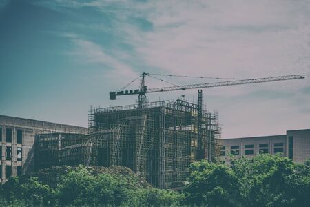 construction silhouetteのeditorial素材