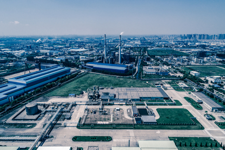 Oil Industry Refinery factory , Petroleum, petrochemical plantの写真素材