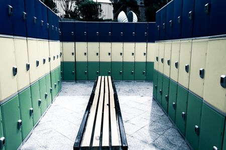 Modern wood Interior of a lockerのeditorial素材
