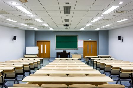 Unattended classroom interiorのeditorial素材