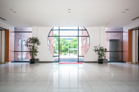 Glass window and buildings interiorのeditorial素材
