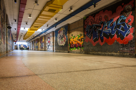 the Graffiti corridorのeditorial素材
