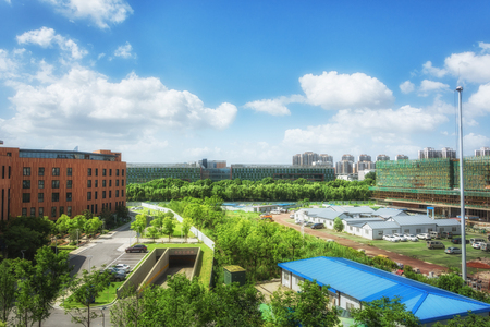 building and  parkのeditorial素材