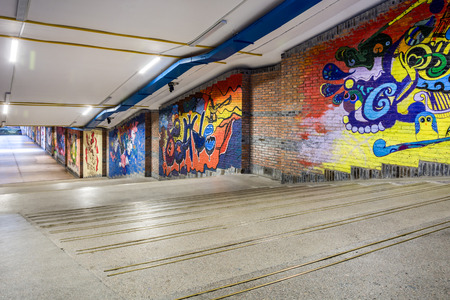 the Graffiti corridorのeditorial素材