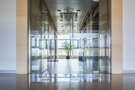Indoor office corridorのeditorial素材