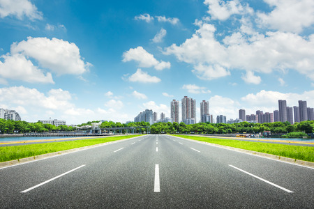 Modern roads and buildingsの写真素材