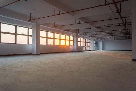 An empty area in a business buildingのeditorial素材