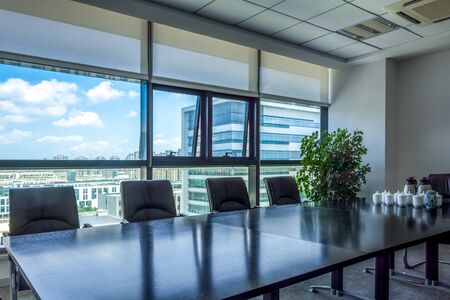 Business data information projector board in conference room, meeting room, boardroom, Classroom, Office.の写真素材