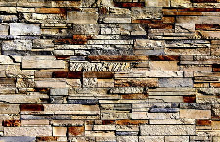 Backgrounds, Textures and Patterns with brick, stone, rocks and other exterior materialsの写真素材