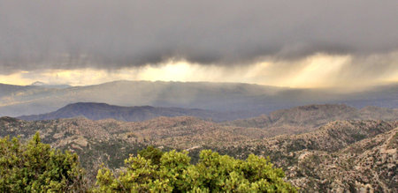 Distant Storm Clouds in the Arizona Mountainsの写真素材