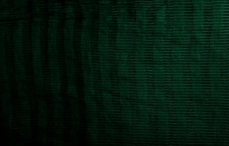 Green cloth background and texture, Grooved of green fabric abstract