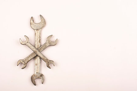tools on white background with space for text, Happy Labour Day.の写真素材