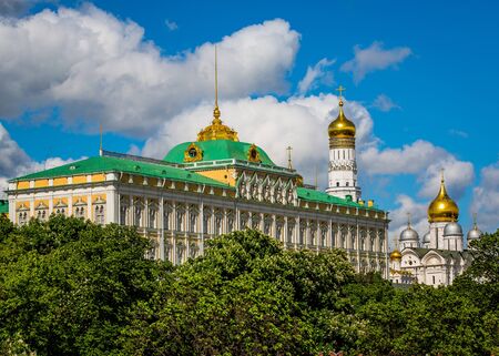 The Kremlin Palace and Cathedral of the Annunciation in Moscow, Russia.のeditorial素材