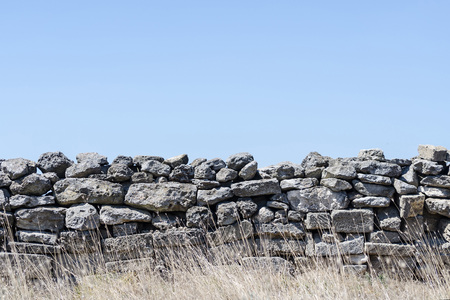 Wall made of natural stoneの写真素材