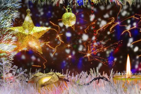new year and Christmas decoration.の写真素材