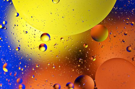 Colored water bubbles backgroundの写真素材