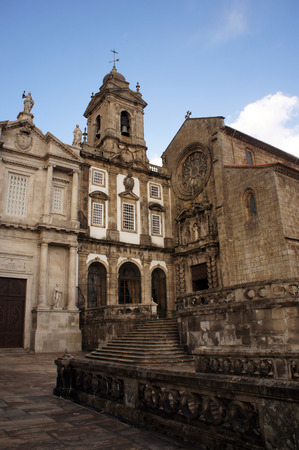 Church of Saint Francisco in Porto - three small churches or chapels next to the main facade, Portugalの写真素材