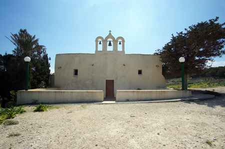 Chapel of the Return of the Holy Family from Egypt - Roman Catholic Church on Comino (Kemmuna), Maltaの写真素材