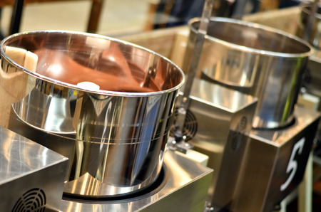 Chocolate machine at workの写真素材