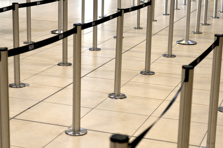 Barrier tape on an airport