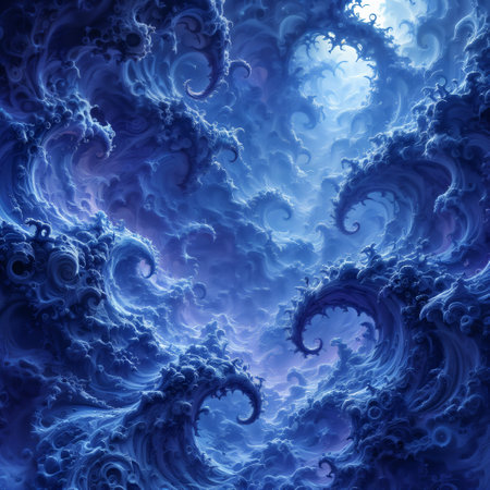 Infinite Fractal art background, Detailed endless repeating patterns, Goldの写真素材