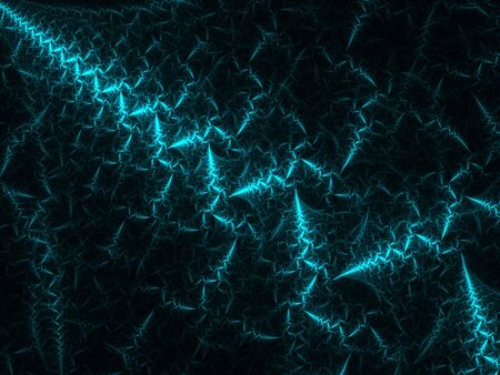 Layered glowing zig zag design(computer generated, fractal abstract background)の写真素材