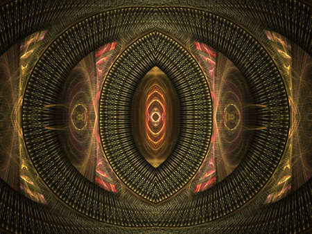 Sheer and ridged ornate design (computer generated, fractal abstract background)