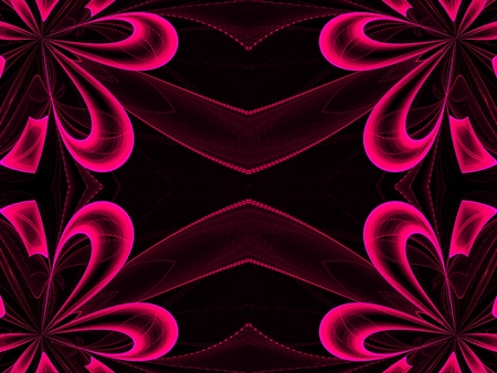 Rough edged ribbon and loop corners design (computer generated, fractal ...