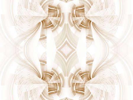 Wispy wedges of brown textures (computer generated, fractal abstract background)の写真素材