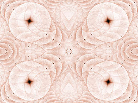 Brown with threaded pattern and glowing lights (computer generated, fractal abstract background)