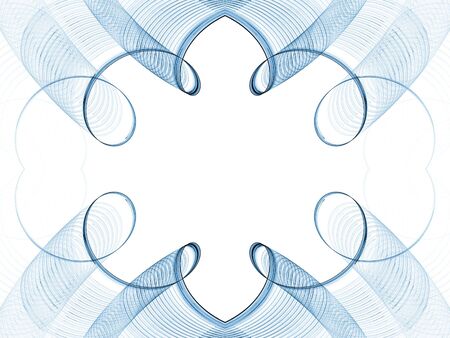 Intricate looping wire layers border design (computer generated, fractal abstract background)の写真素材