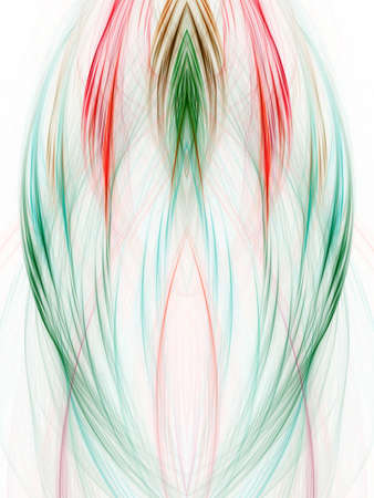 Layered threads blending in illusion (computer generated, fractal abstract background)