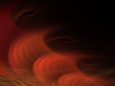 Wispy, curving red softly blurred (computer generated, fractal abstract background)の写真素材