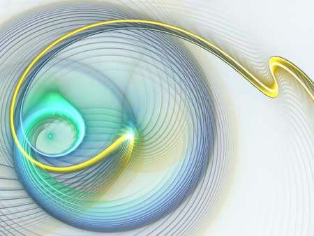 Twisting, bright filament layers (computer generated, fractal abstract background)