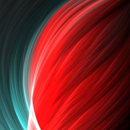 Flowing textures, red and green contrast - fractal abstract backgroundの写真素材