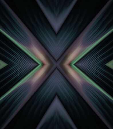 Geometric design in shaded smooth colors - fractal abstract background