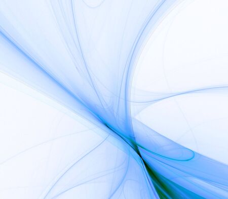 Blue flowing fibers - fractal abstract backgroundの写真素材
