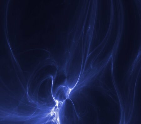 Softly glowing, tangled textures of blue - fractal abstract background