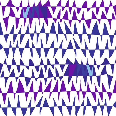 Abstract pattern of blue and white waves. Pattern in the form of a zigzag. Modern Vector Background.のイラスト素材