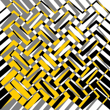 Fashion zigzag pattern, seamless vector background. Futuristic vibrant design. Geometric tile in op art. technologic design. Memphis style.Vectorのイラスト素材