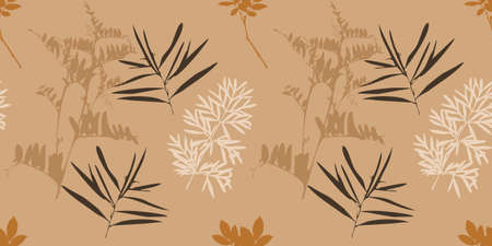 Vector grass pattern. Seamless floral background for packaging, textiles, Wallpaper. Hand-drawn vector illustrationのイラスト素材