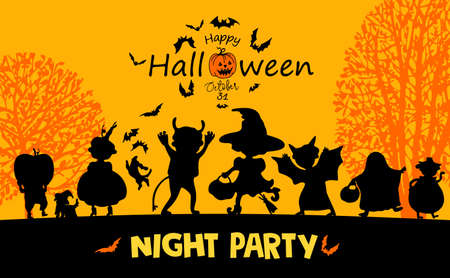 Halloween Party. An invitation card to a Halloween partyのイラスト素材