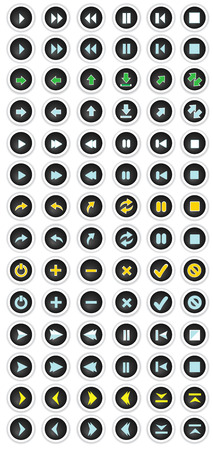 Illustration of over 100 arrow icons for web site design promotions portfolio etcのイラスト素材