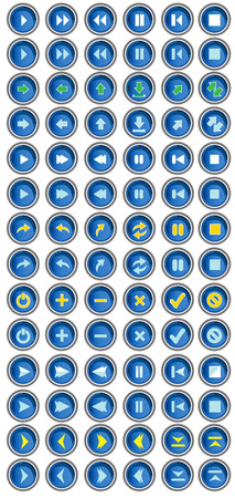Illustration of over 100 arrow icons for web site design promotions portfolio etc.のイラスト素材