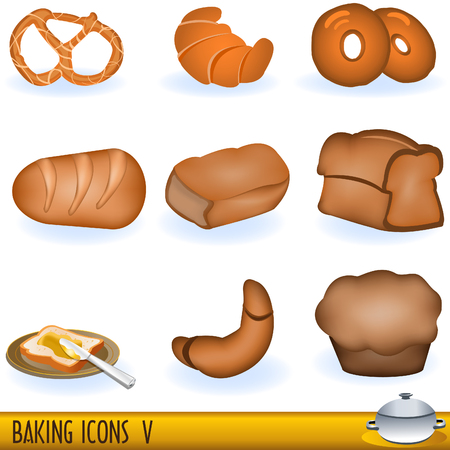 A collection of baking icons, part 5のイラスト素材