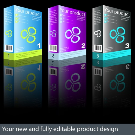 Fully editable new product box design.のイラスト素材