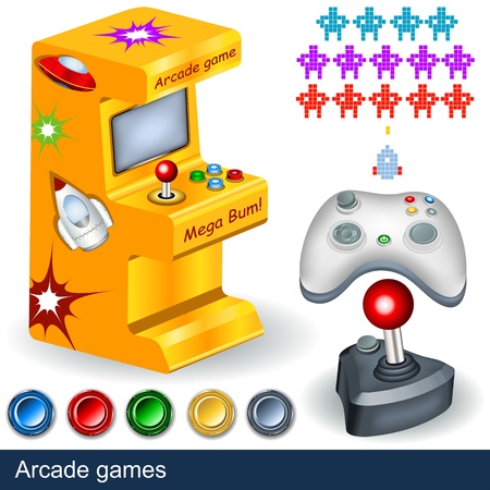 Arcade games illustration collection のイラスト素材