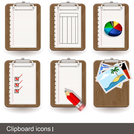 Collection of clipboard icon illustrations - part 1のイラスト素材