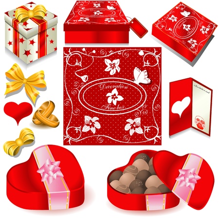 Collection of decoration box icons - part 1のイラスト素材