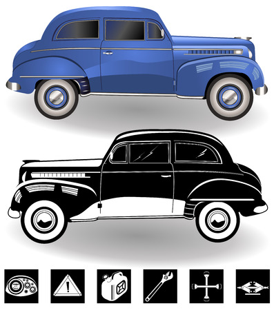 vintage sport car 3のイラスト素材
